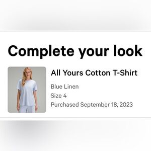 Lululemon All Yours Cotton T-Shirt